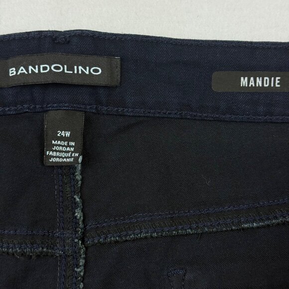 Bandolino Women's Mandie Luxe 360 Flex Straight Navy Jeans Plus Size 24W NWT - Picture 6 of 11